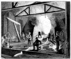 De gieterij of gietijzeren huis, Butterley Ironworks, Derbyshire, 1844
