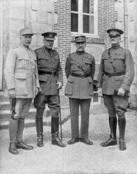 De vier geallieerde commandanten, Chateau Bombon, Frankrijk, 1918