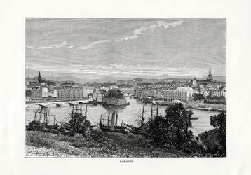 De haven van Bayonne, Frankrijk