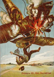 De heldendaad van de stafkapitein Nesterov, 1914