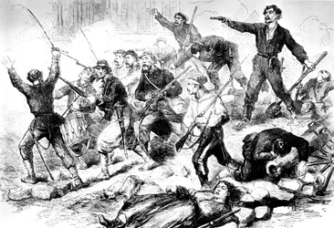 De laatste slag van de Communards mei 1871, Parijse Commune