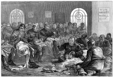 De naaldkamer, Clerkenwell Gevangenis, Londen, 1874