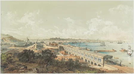 De opening van de staatsspoorweg van Ljubljana naar Triëst op 27 juli 1857, 1857
