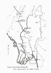 De operaties van Force Viper, Birma, Tweede Wereldoorlog, 1942-1943 1944
