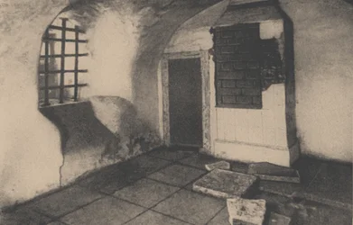 De gevangeniscel in de Shlisselburg-vesting