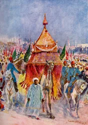 De processie van de Mahmal, Caïro, Egypte