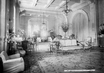 De ontvangsthal, Viceregal Lodge, India, 20e eeuw