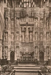 Het altaar, Winchester Cathedral, Hampshire, begin 20ste eeuw