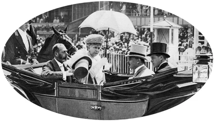 De koninklijke aankomst in Ascot