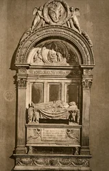 Het graf van Leonardo Bruni c1369-1444, Basiliek van Santa Croce, Florence, 1882