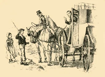 De koets van de leraar ontmoette hen, 1907