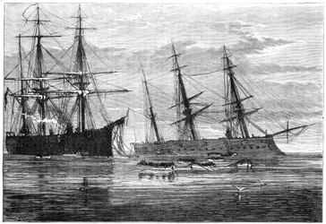 Het wrak van HMS Vanguard, 19e eeuw