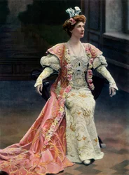 Nationaal Theater van de Opéra-Comique. La Reine Fiammette. Mlle Garden in de rol van Orlanda, 1904