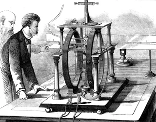 Thomas Edisons verbeterde vorm van JW Trowbridges elektrische dynamometer, 1879