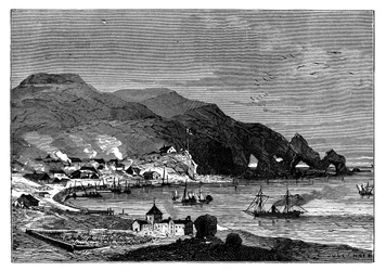 Thorshavn, de hoofdstad van de Faeröer, ca. 1890