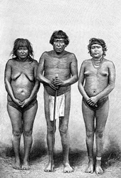 Drie Guarauni-indianen, Venezuela, 1895