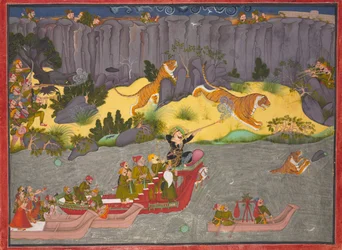 Tijgerjacht van Raja Ram Singh II, ca. 1830-1840