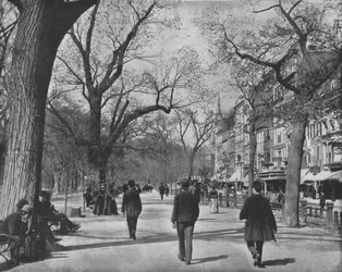 Tremont Street en The Common, Boston, VS, ca. 1900