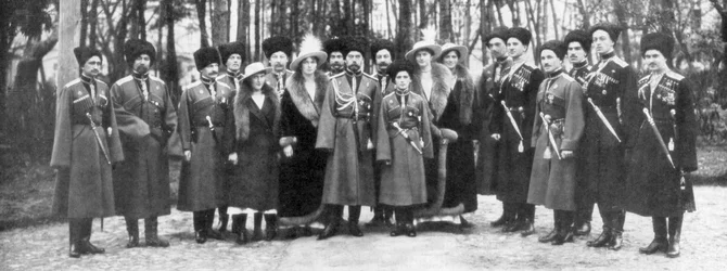 Tsaar Nicolaas II van Rusland en zijn familie voor de troonsafstand, 1917
