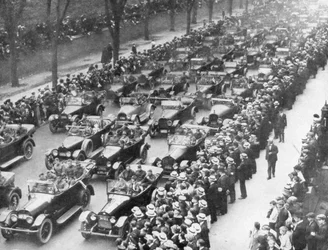 1e Leger van de VS in de Overwinningsparade, New York, VS, 10 september 1919