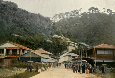 Een Weg in Nunobiki, nabij Kobe, 1900