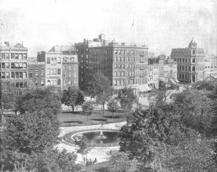 Union Square, New York, VS, c1900