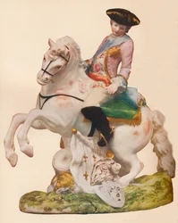 Vauxhall porseleinen figuur, waarschijnlijk Ferdinand, hertog van Brunswijk, ca. 1755-60