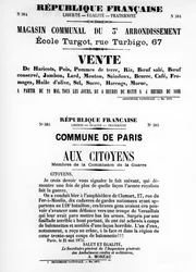Vente, van Franse Politieke Posters van de Parijse Commune, mei 1871
