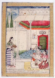 Vibhasa Ragini, Ragamala Album, School van Rajasthan, 19e eeuw