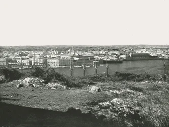 Uitzicht over de baai, Havana, Cuba, 1895