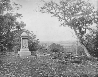 Uitzicht vanaf Culps Hill, Gettysburg, Pennsylvania, c1897