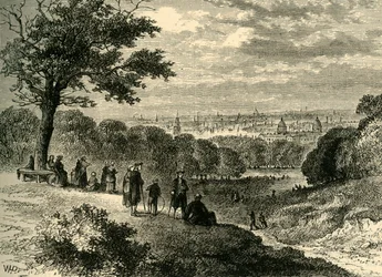 Uitzicht vanaf One-Tree Hill, Greenwich Park, in 1846, ca. 1878