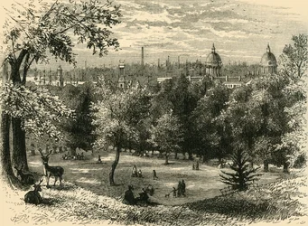 Uitzicht in Greenwich Park, c1878