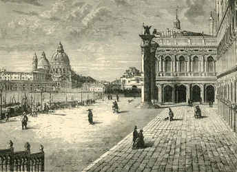 Uitzicht in Venetië: De Molo, 1890
