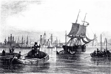 Uitzicht op Arkhangelsk, 1835