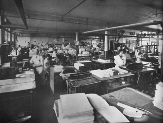Uitzicht op de verzend- en bindkamer, 1919