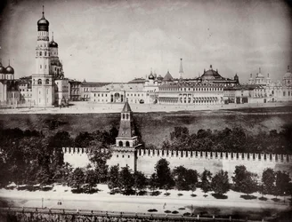 Uitzicht op het Kremlin van Moskou, Rusland