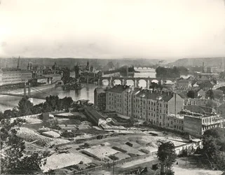 Uitzicht op de stad Praag, Tsjechoslowakije, 1895