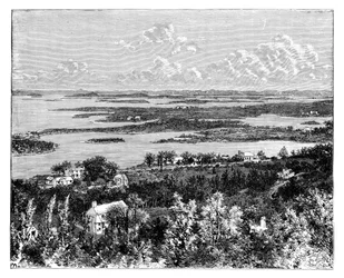 Uitzicht vanaf Gibbs Hill, Bermuda, ca. 1890