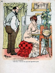 Vintage Franse ansichtkaart, ca. 1900