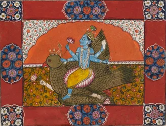 Vishnu op Garuda, vroege 19e eeuw