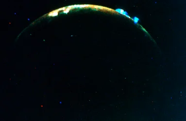Vulkaanuitbarsting op Jupiters maan, Io, 1979