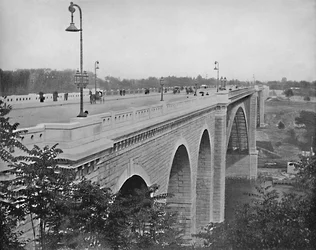 Washington Bridge, Harlem River, New York, ca. 1897