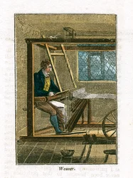 Wever aan zijn weefgetouw, 1823