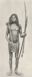 Wedda met boog, pijlen en bijl, 1926