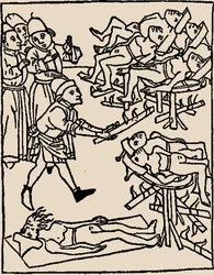 Vergiftiging van de bron: Marteling van de Joden, 1475