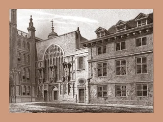 Westelijke Voorzijde van Guildhall Kapel, 1886