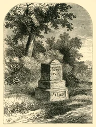 Whittingtons steen in 1820, ca. 1876