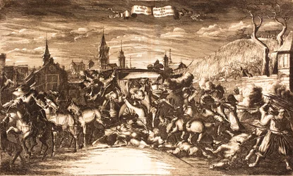 William Egon van Fürstenberg aangevallen in zijn koets in Keulen in 1674, 1675