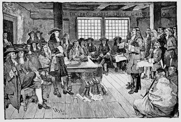 William Penn 1644-1718 Engelse Quaker en kolonialist, stichter van Pennsylvania, 1682